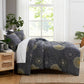 Dahlia Garden Comforter Set, Black