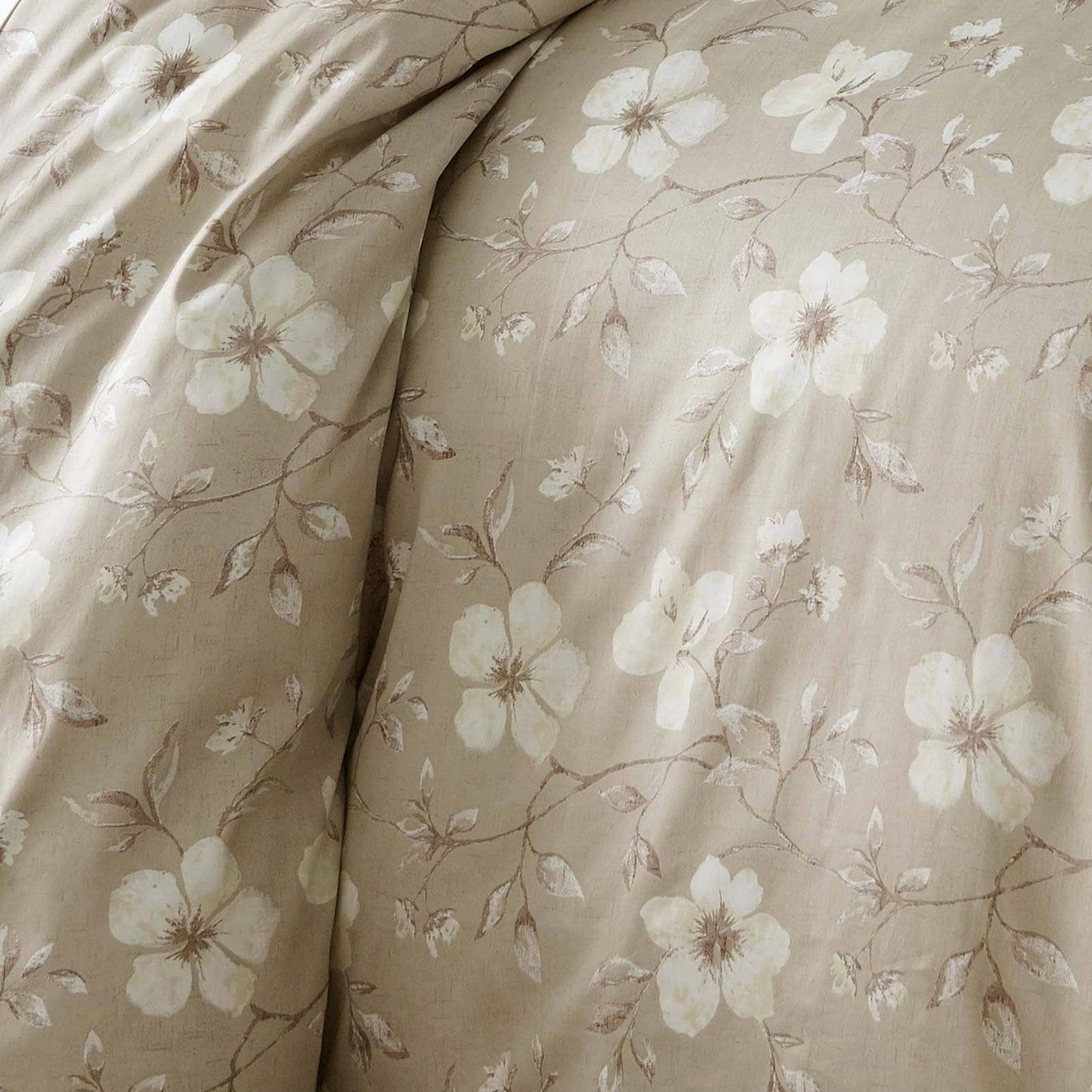 Wild Rose Duvet Cover Set, Taupe Grey