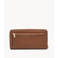 Fossil Logan Leather RFID Zip Wristlet, Brown