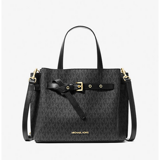 Michael Kors Emilia Small Satchel, Signature Black