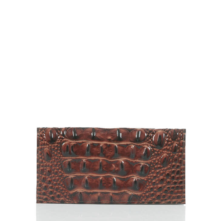 Brahmin Melbourne Collection Cordelia Checkbook Wallet, Pecan