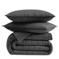 Subway Tile Luxe Quilt Set, Black