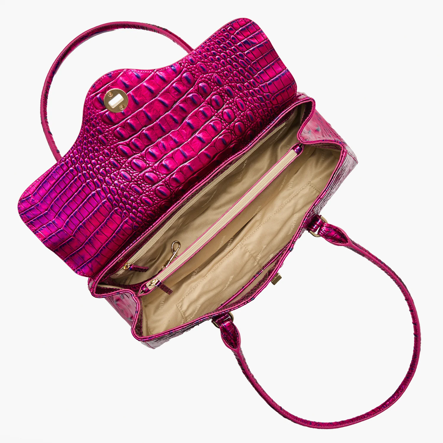 Brahmin Melbourne Collection Dayan Satchel, Voltage Violet