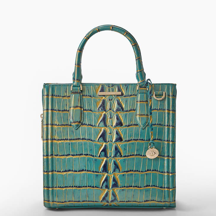 Brahmin Estuary Collection Caroline Satchel, Parakeet