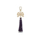 Bramin Bowtie Charm Tassel, Royal Purple