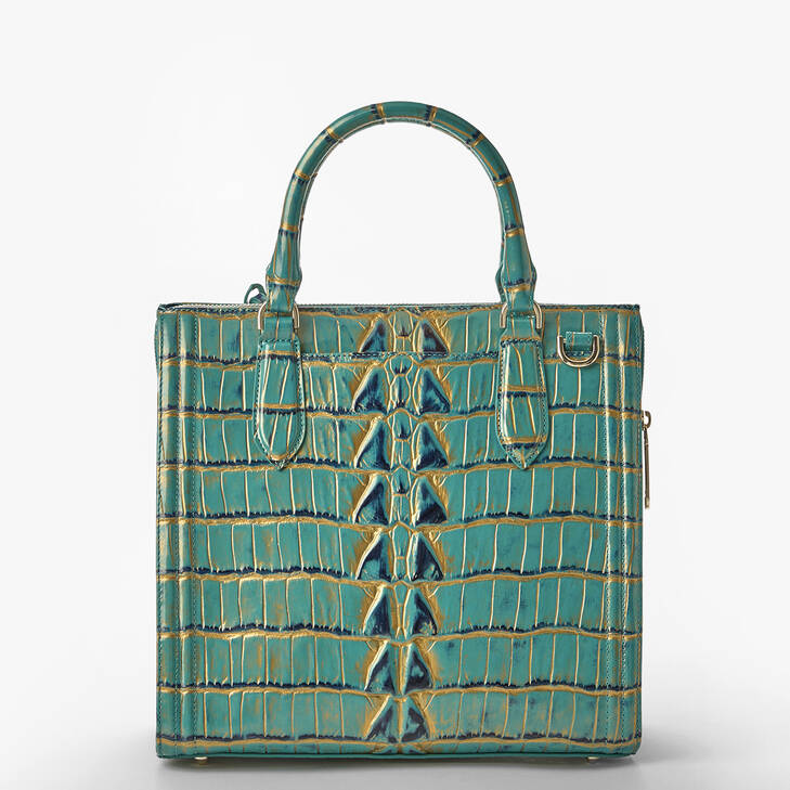 Brahmin Estuary Collection Caroline Satchel, Parakeet